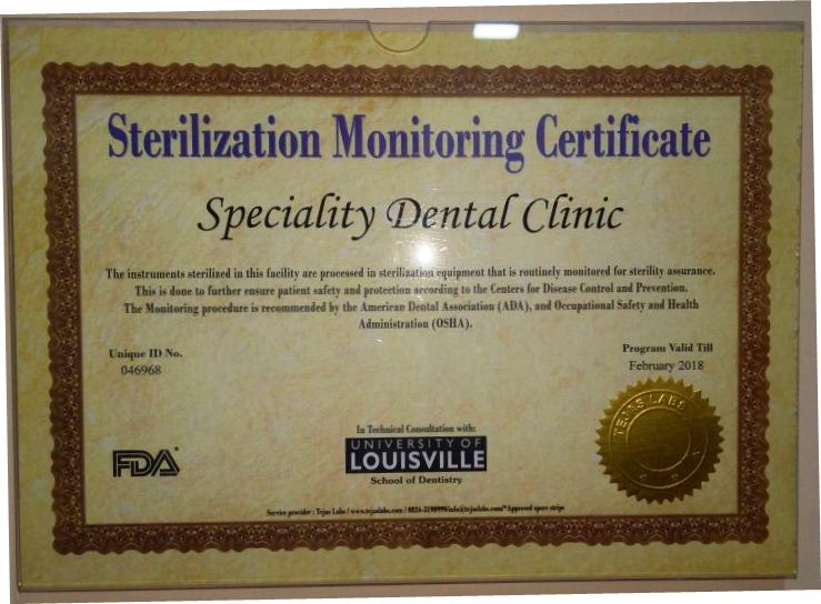 Sterilization monitoring certificate